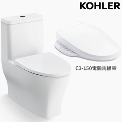 KOHLER Family Care 水漩風單體電腦馬桶組(管路隱藏版) K-29081TW-H150-0