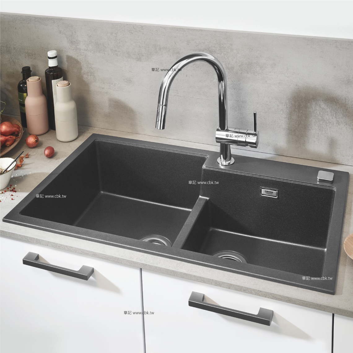 Grohe K700 built-in sink granite grey - 31652AT0 | REUTER