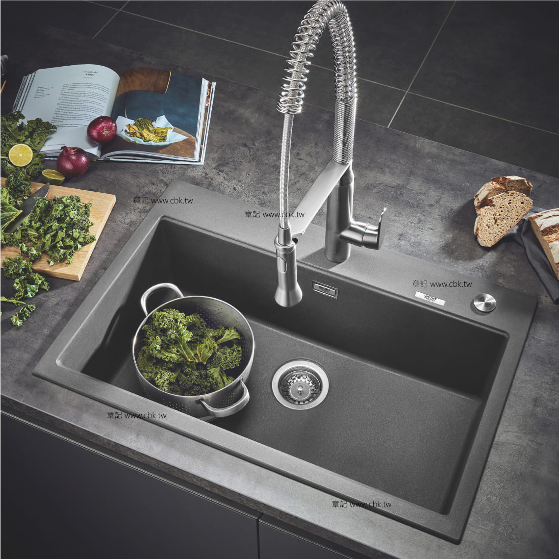 Grohe K700 built-in sink granite grey - 31652AT0 | REUTER