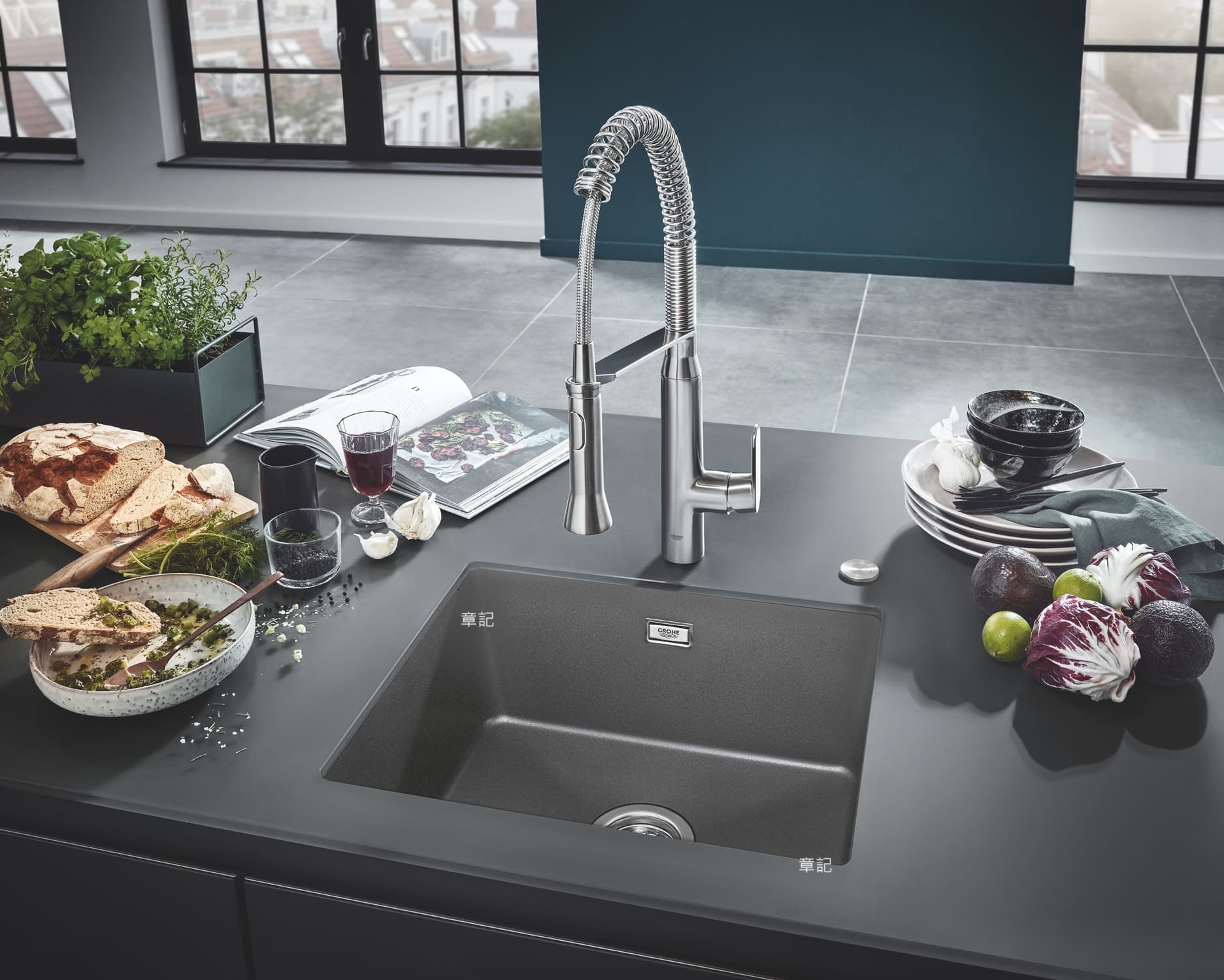 Grohe K700 built-in sink granite grey - 31652AT0 | REUTER