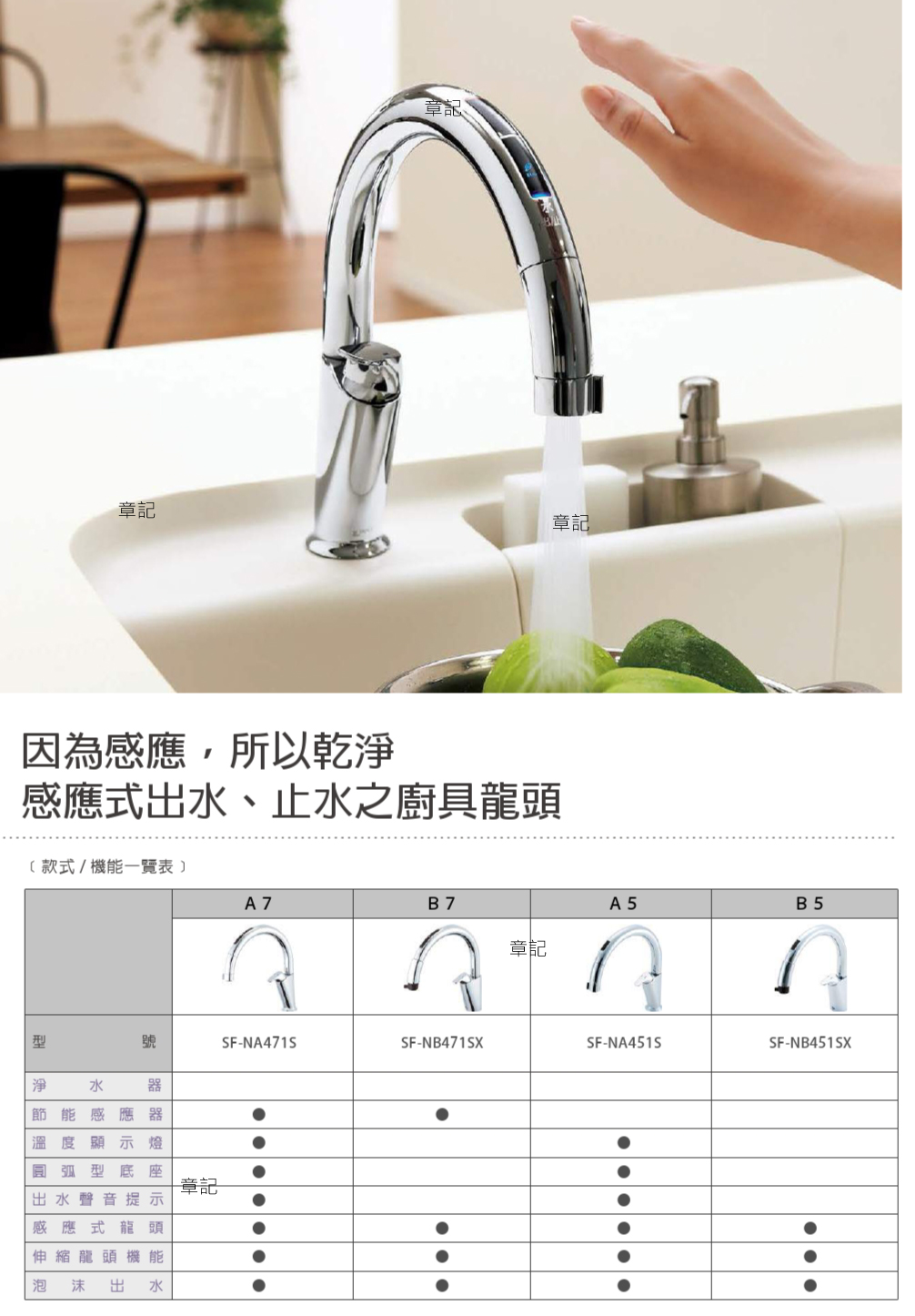 INAX 感應式伸縮廚房龍頭SF-NA451SU | KOHLER章記衛廚(CBK)-衛浴廚具